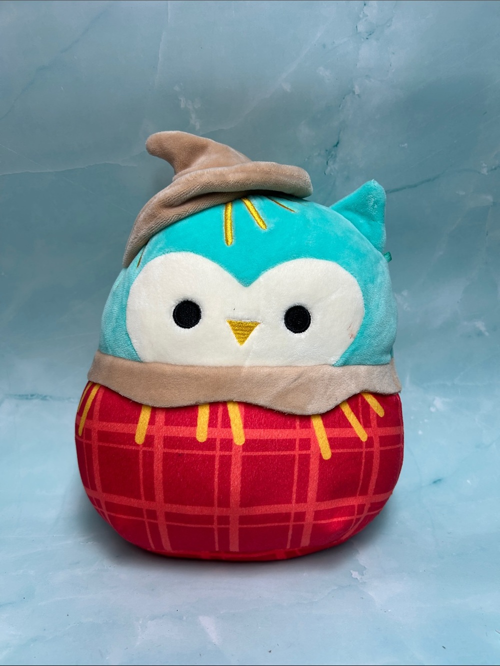 Squishmallow Winston the Scarecrow Owl Fall 10 inches